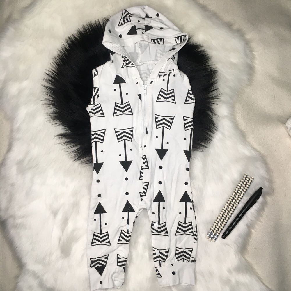 Baby 12-18M Tribal Symbol 1 Piece Hooded Coverall